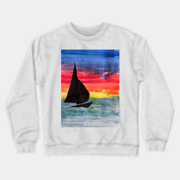 Sailboat Crewneck Sweatshirt by ElizaC